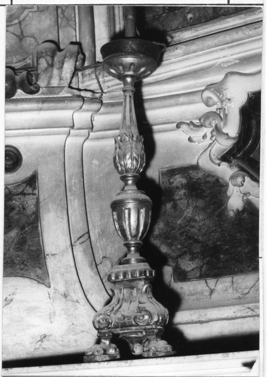 candeliere, serie - bottega carpigiana (inizio sec. XVIII)