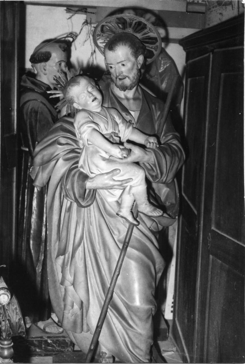 San Giuseppe e Gesù Bambino (statua) di Ballanti Graziani Giovanni Battista (fine/inizio secc. XVIII/ XIX)