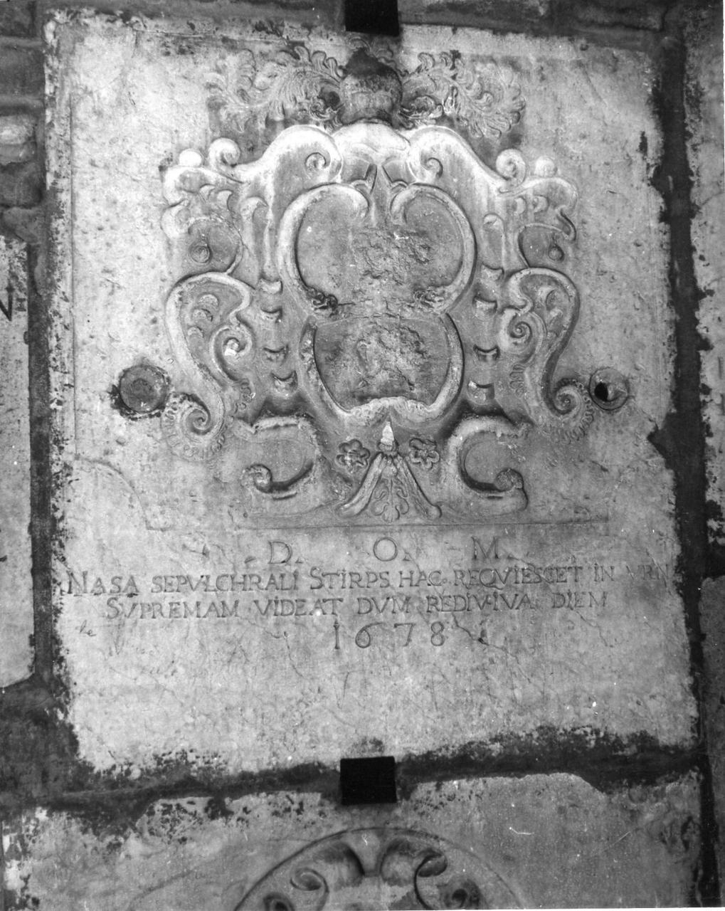 lapide tombale - bottega carpigiana (ultimo quarto sec. XVII)