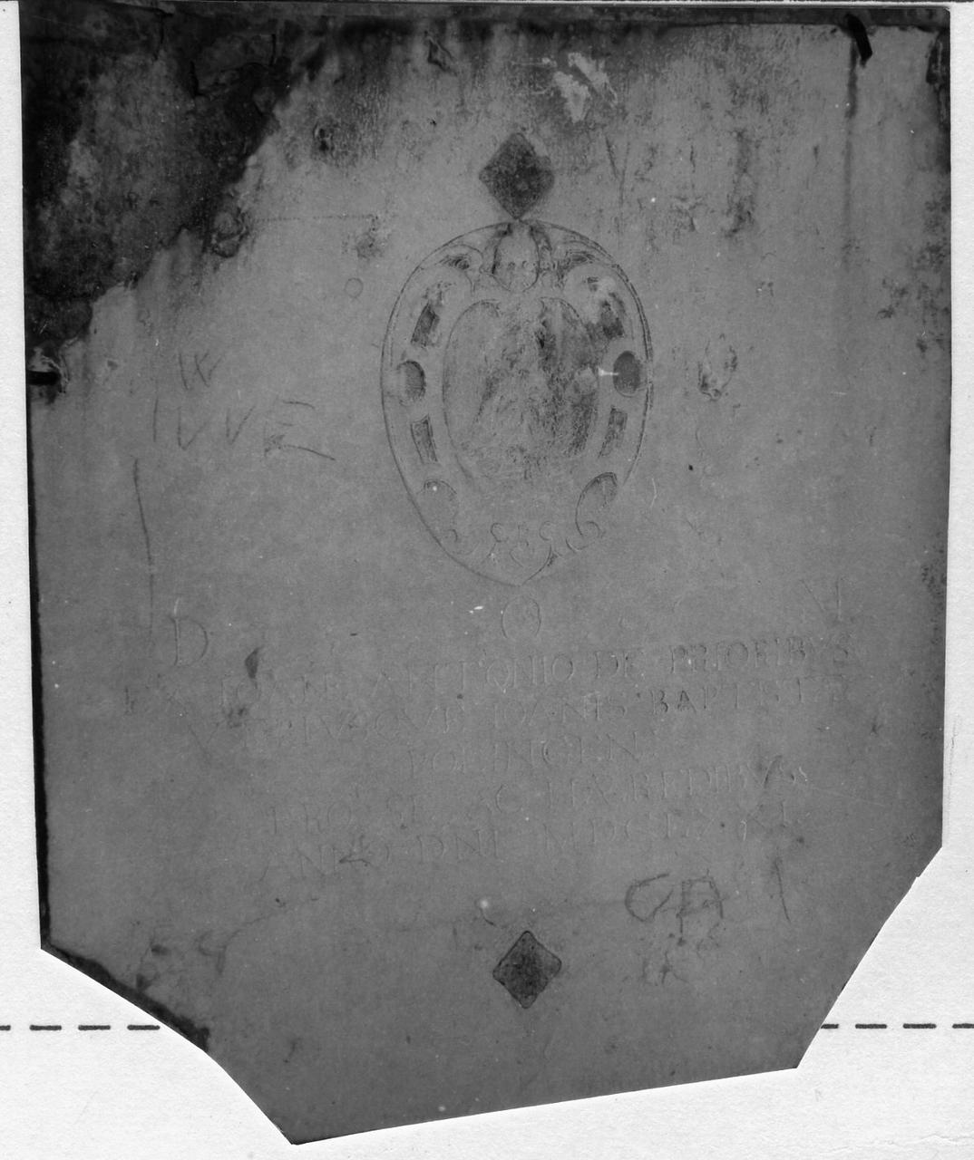 lapide tombale - bottega carpigiana (terzo quarto sec. XVI)