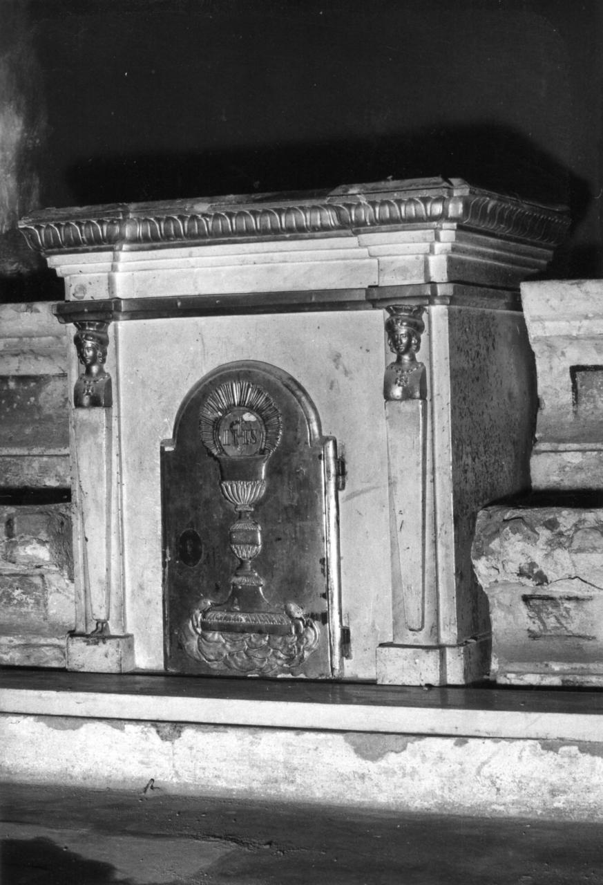 tabernacolo - a frontale architettonico - bottega carpigiana (inizio sec. XIX)