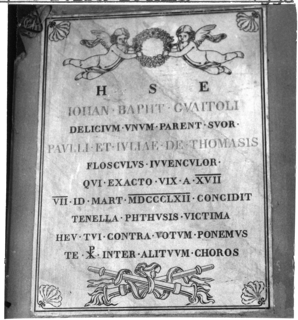 lapide commemorativa - bottega carpigiana (sec. XIX)