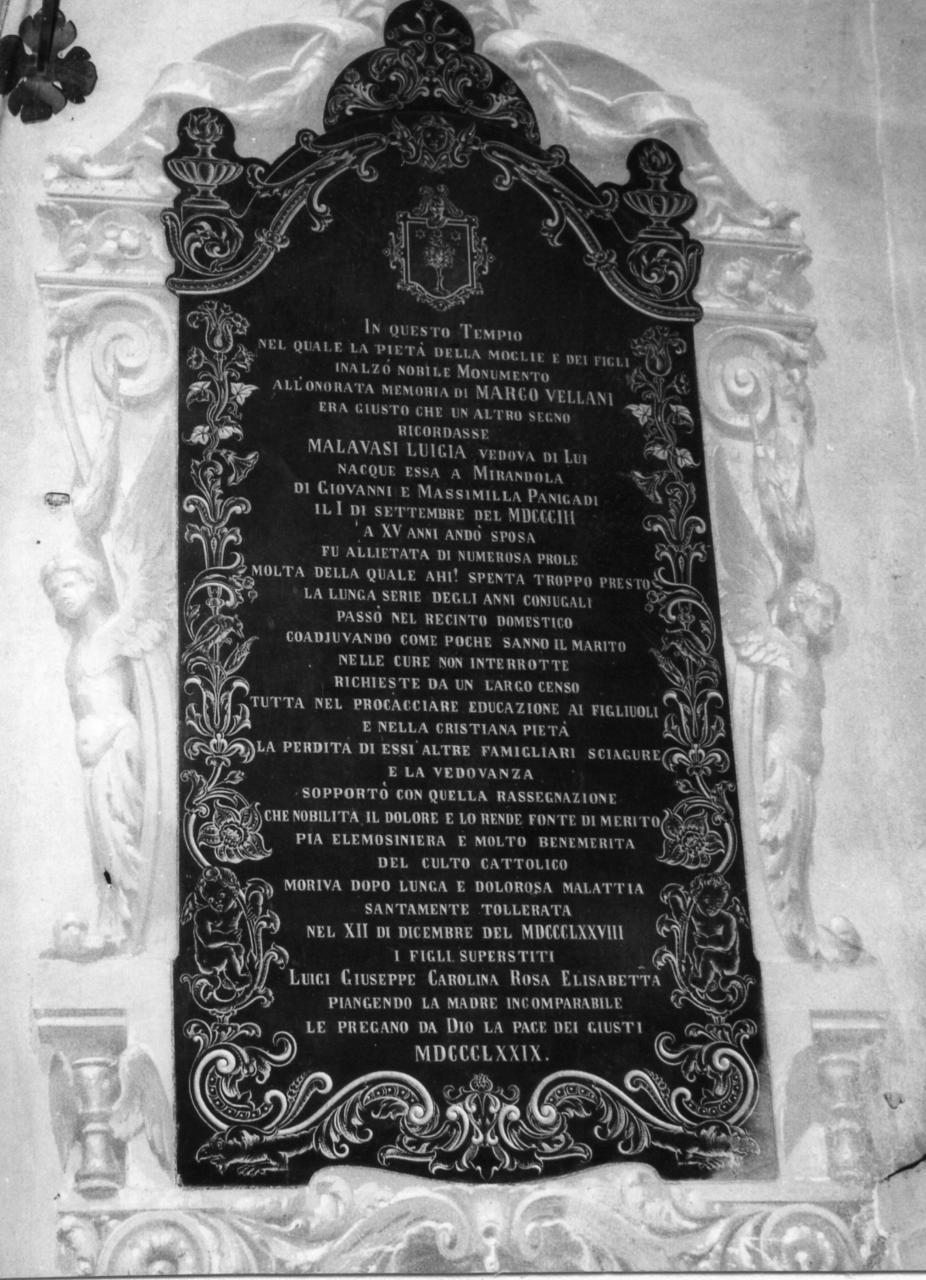 lapide tombale - bottega modenese (sec. XIX)