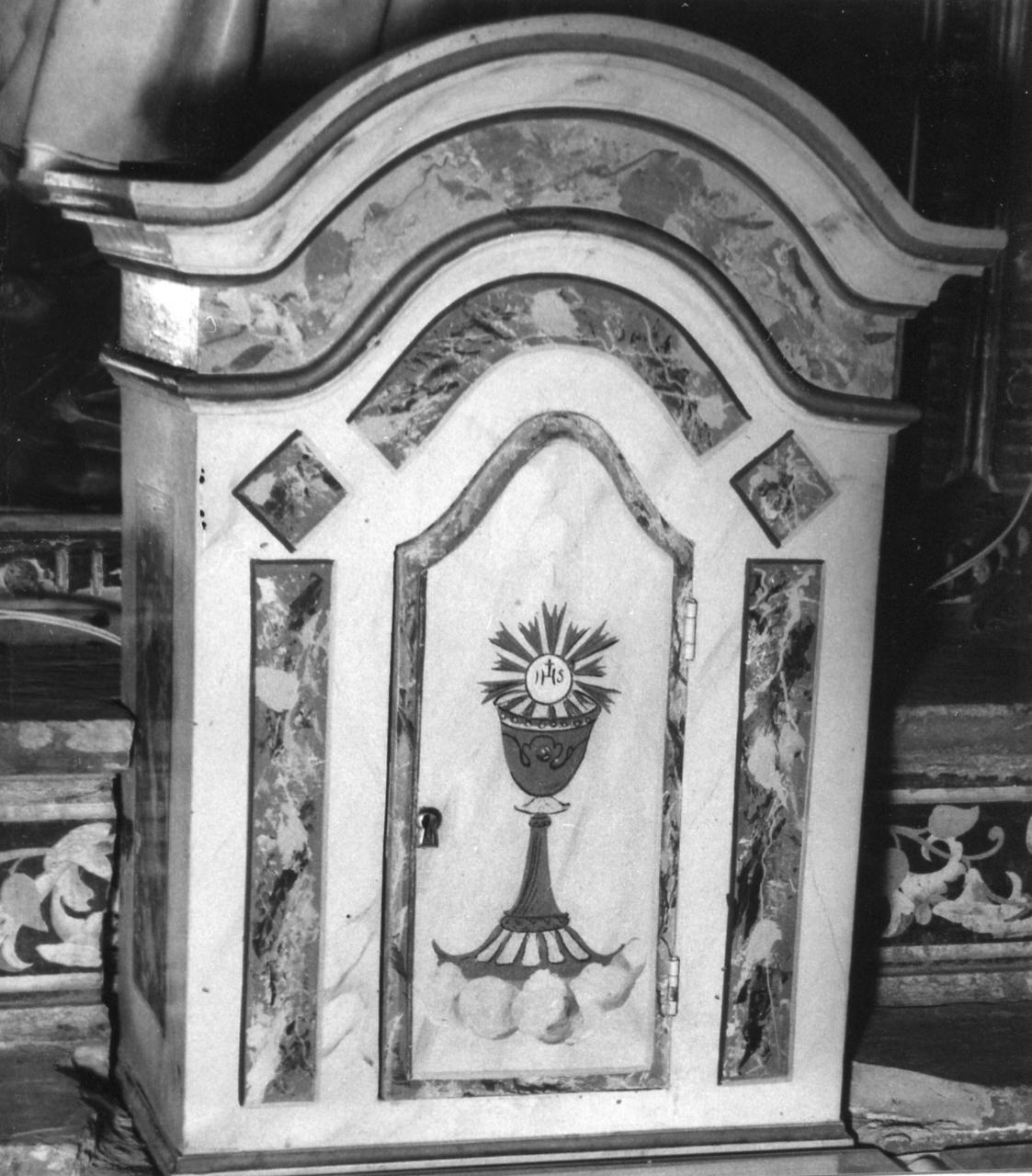 tabernacolo - a frontale architettonico - bottega modenese (seconda metà sec. XVIII)