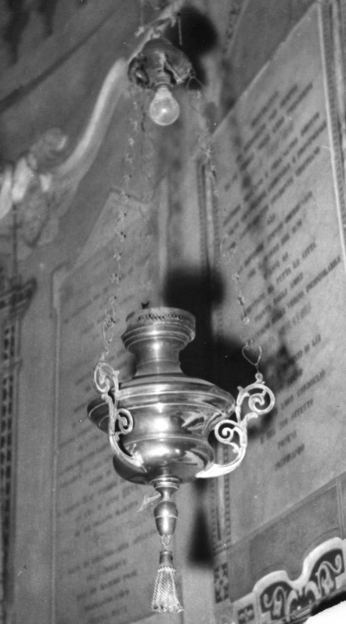 lampada pensile, serie - bottega lombarda (seconda metà sec. XIX)