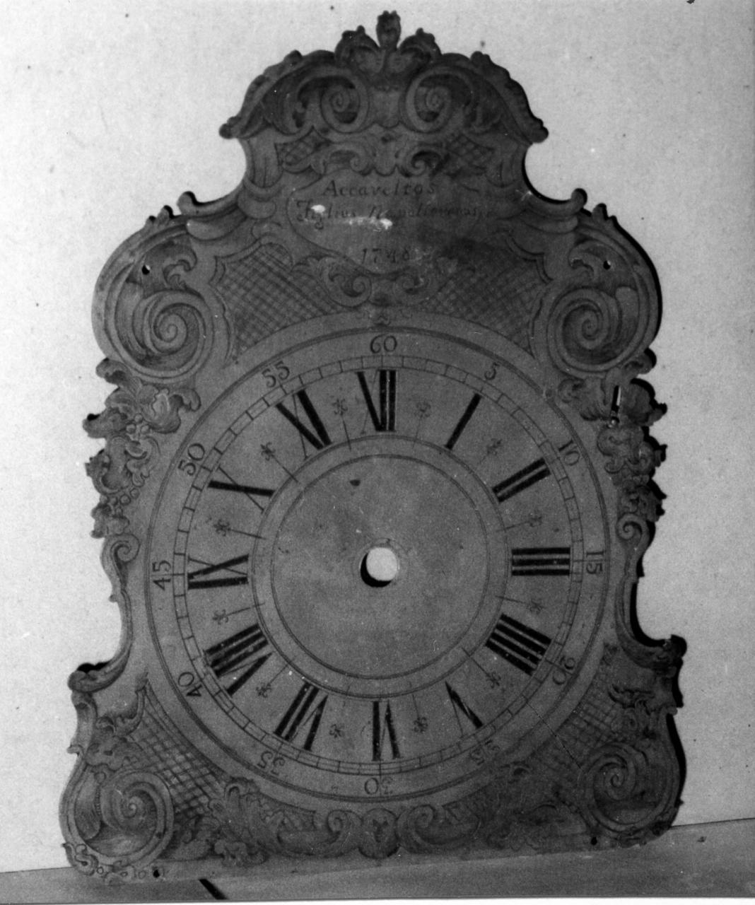 mostra d'orologio - bottega Italia meridionale (sec. XVIII)