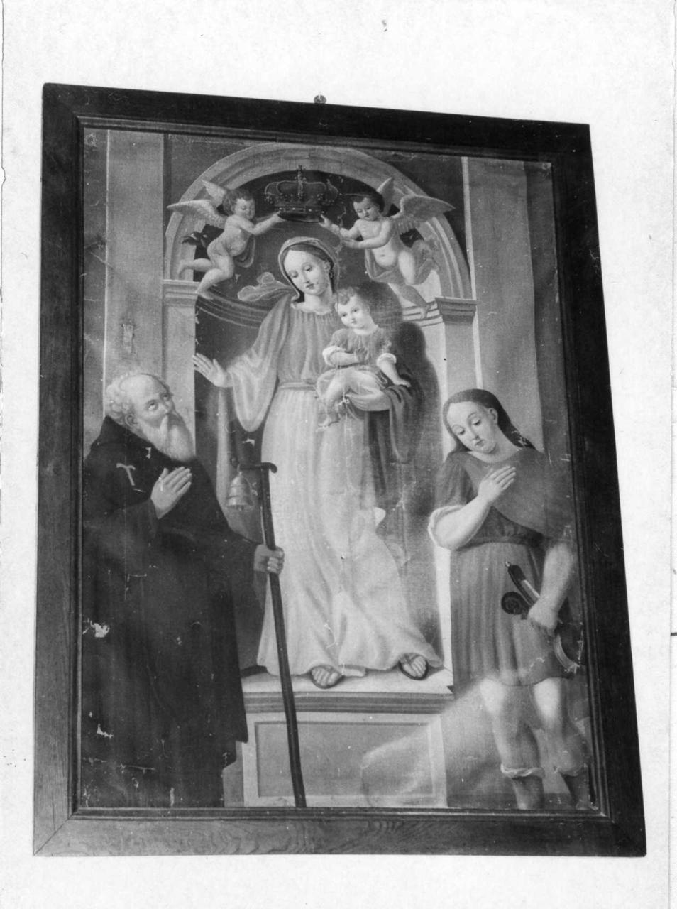 Madonna con Bambino e Sant'Antonio abate e San Venerio (dipinto) - ambito emiliano (inizio sec. XIX)