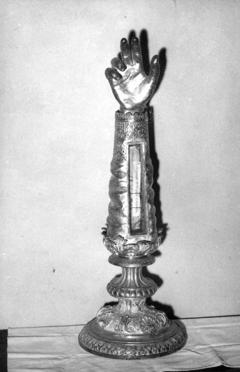 reliquiario antropomorfo - a braccio - bottega modenese (sec. XX)