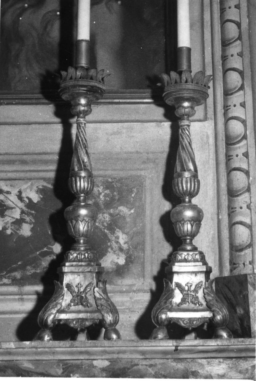 candeliere, serie - bottega modenese (prima metà sec. XIX)