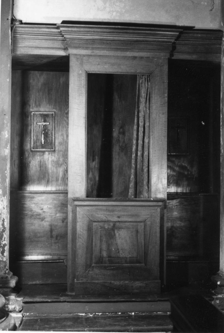 confessionale, serie - bottega modenese (prima metà sec. XIX)