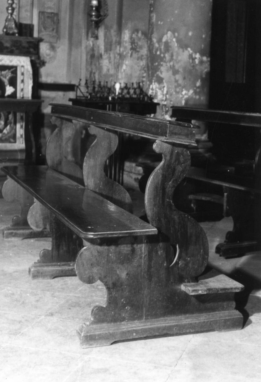 banco da chiesa, serie - bottega modenese (prima metà sec. XIX)