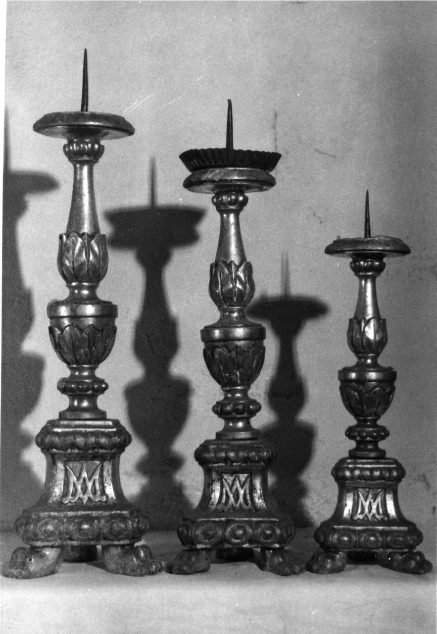 candeliere, serie - bottega modenese (prima metà sec. XIX)