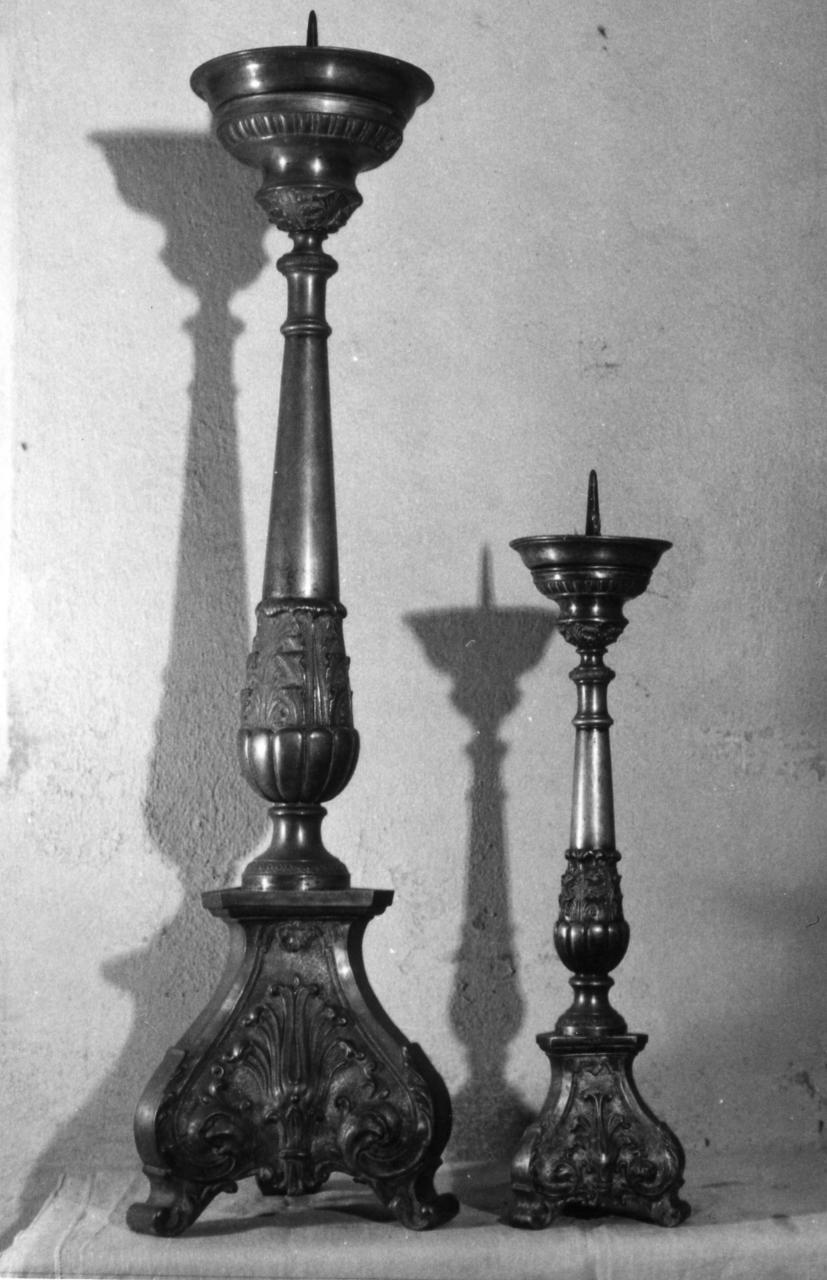 candeliere, serie - bottega italiana (seconda metà sec. XIX)