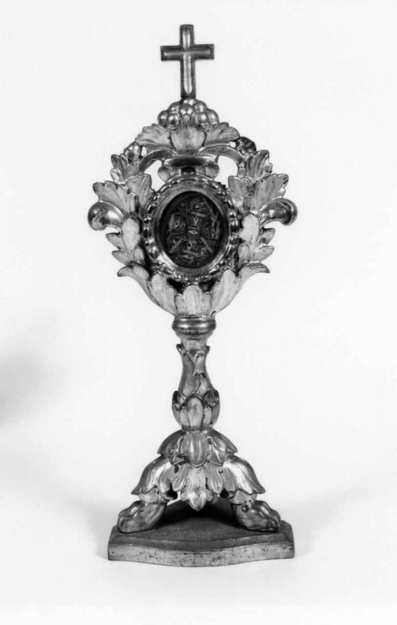 reliquiario - a ostensorio - bottega modenese (fine/ inizio secc. XVIII/ XIX)
