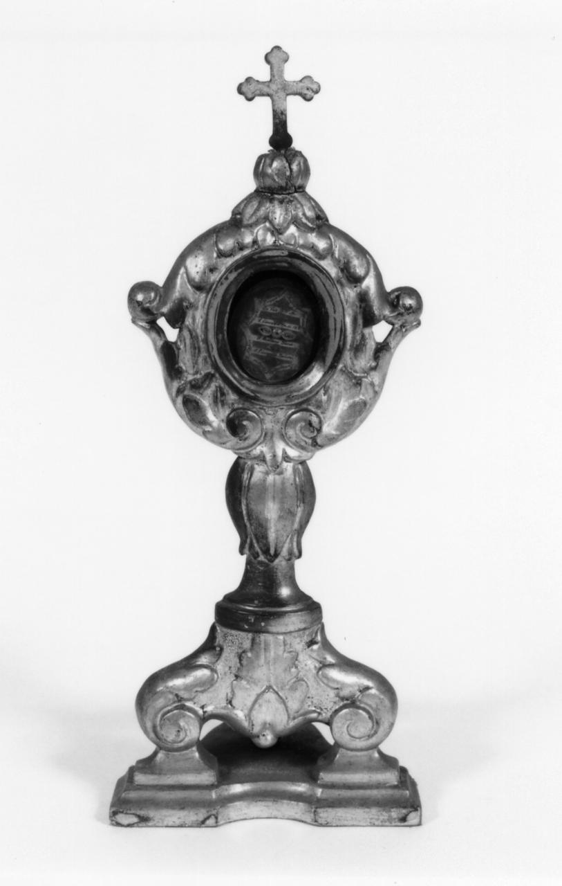 reliquiario - a ostensorio - bottega modenese (fine/ inizio secc. XVIII/ XIX)