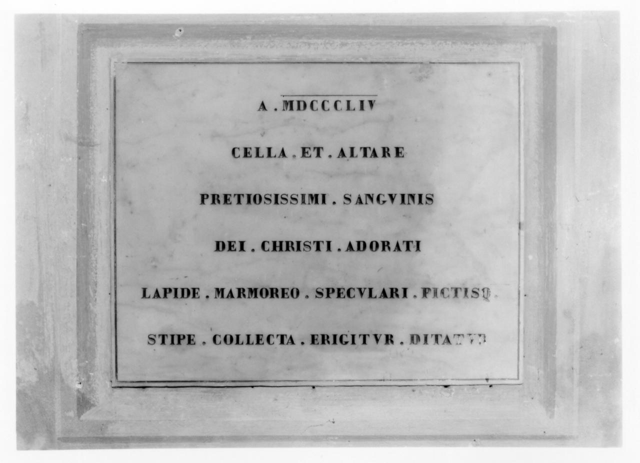 lapide documentaria - bottega modenese (sec. XIX)