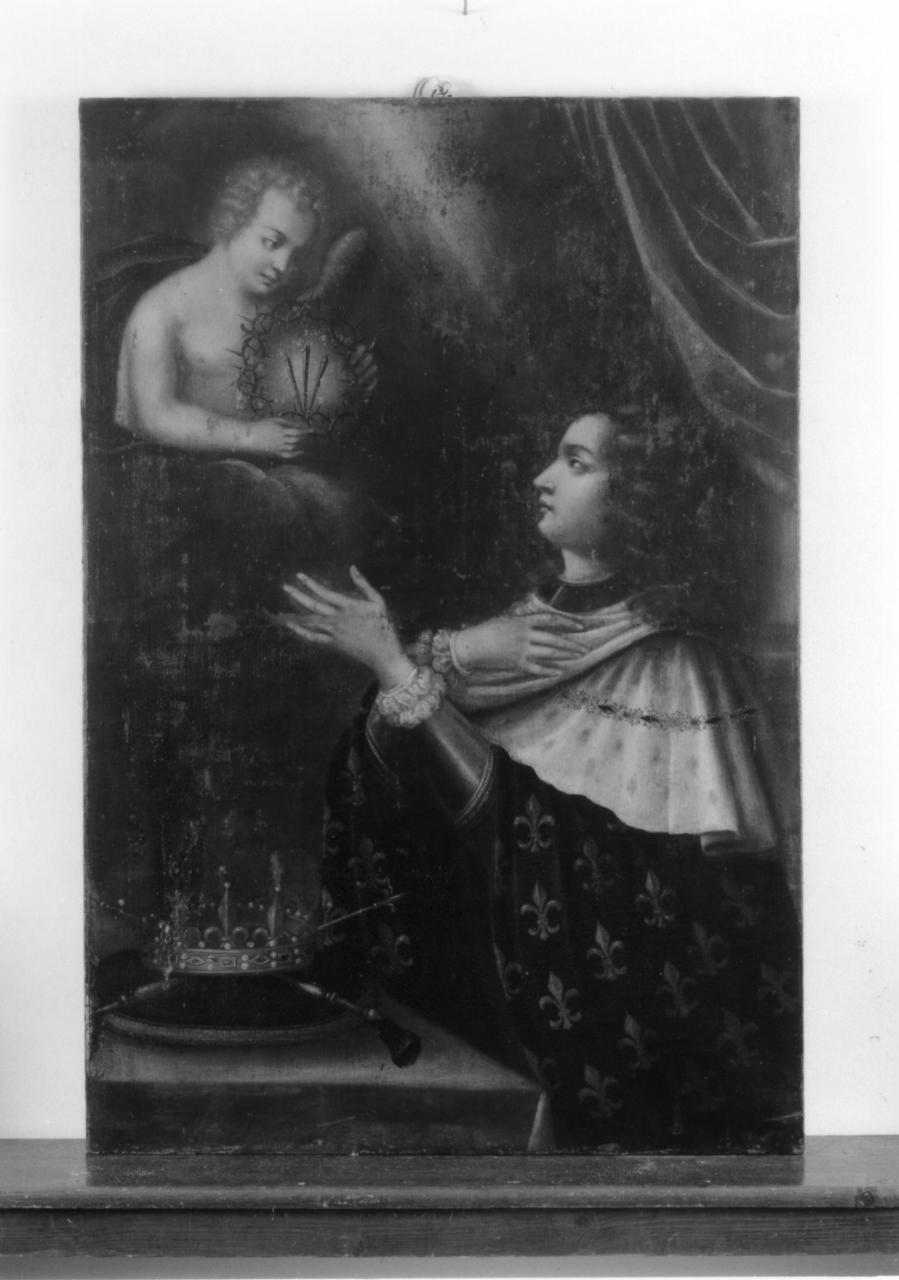 Gesù mostra i simboli della Passione a San Luigi Gonzaga (dipinto) - ambito modenese (fine/ inizio secc. XVIII/ XIX)