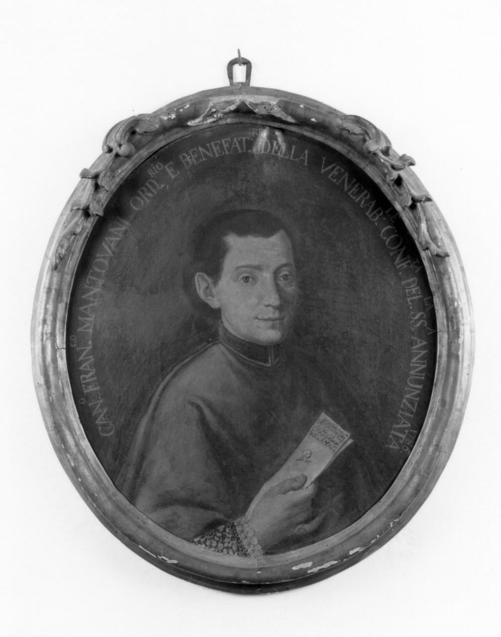 ritratto del canonico Francesco Mantovani (dipinto) - ambito modenese (sec. XVIII)