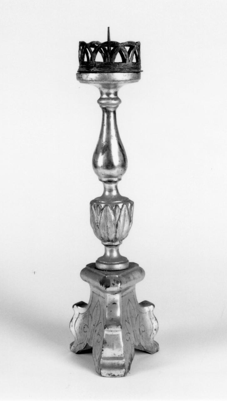 candeliere, serie - bottega emiliana (fine/ inizio secc. XVIII/ XIX)