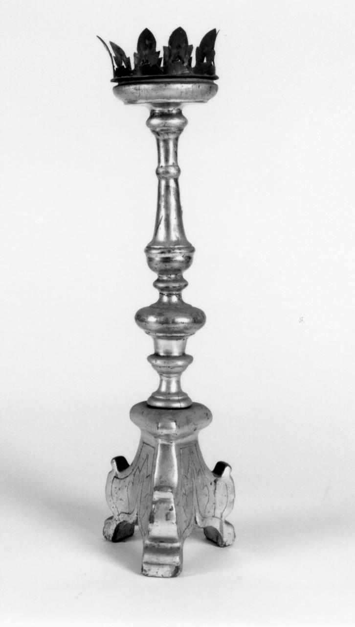 candeliere, serie - bottega emiliana (fine/ inizio secc. XVIII/ XIX)