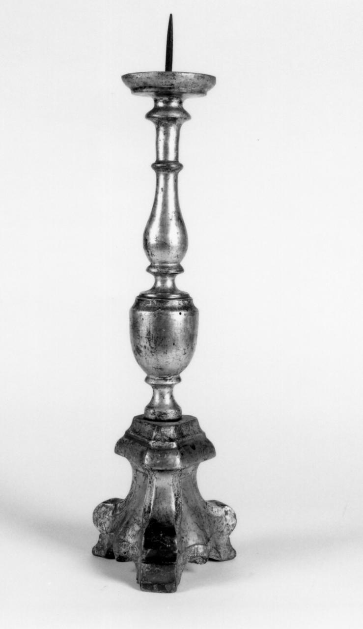 candeliere, serie - bottega emiliana (fine/ inizio secc. XVIII/ XIX)