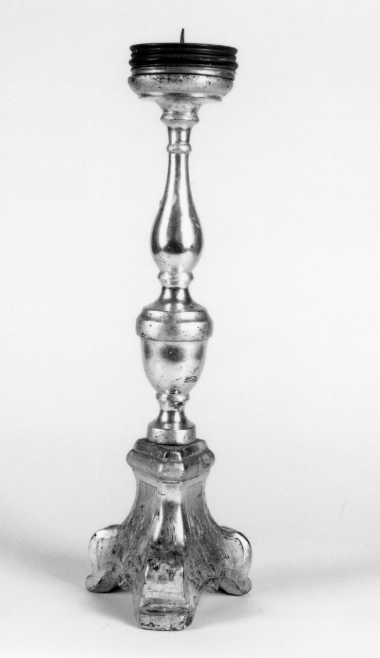 candeliere, serie - bottega emiliana (fine/ inizio secc. XVIII/ XIX)