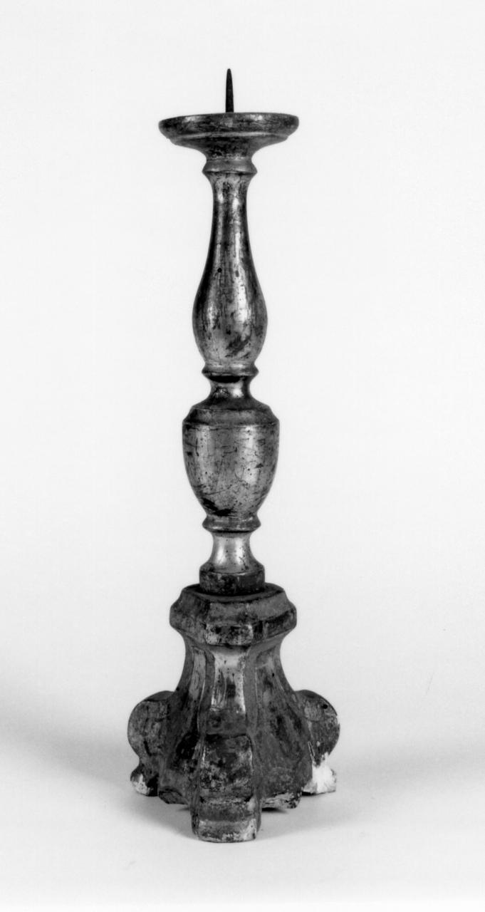 candeliere, serie - bottega emiliana (fine/ inizio secc. XVIII/ XIX)