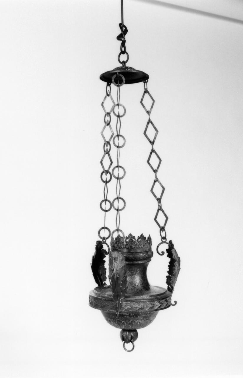 lampada pensile, serie - bottega modenese (seconda metà sec. XIX)