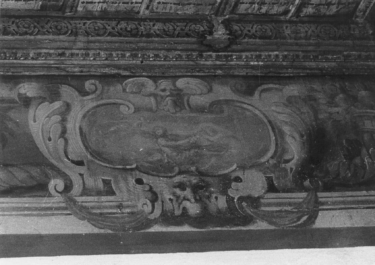 motivi decorativi a cassettoni, volute, vasi, cornucopie e scene marine (decorazione pittorica, complesso decorativo) di Sansone Sebastiano (attribuito) (sec. XVII)