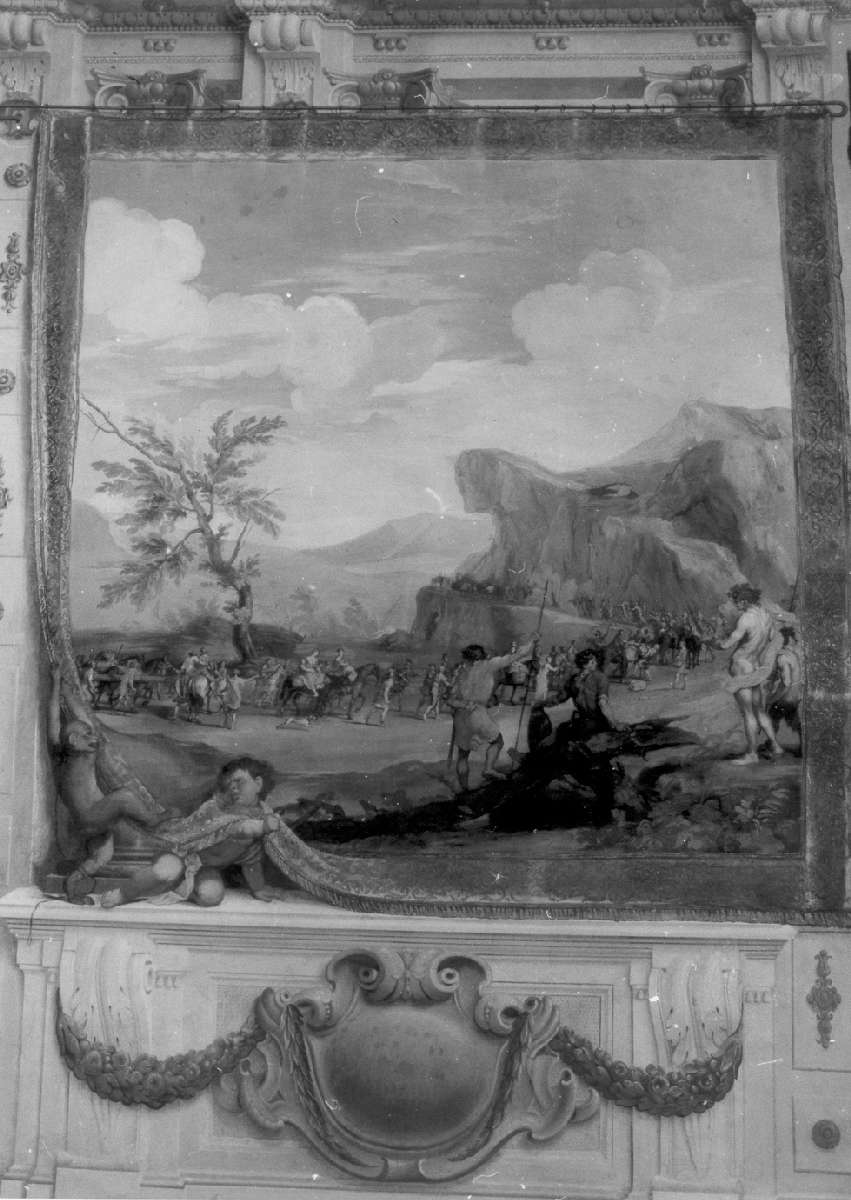 Bacco e il suo seguito verso l'Egitto (dipinto) di Boulanger Jean (sec. XVII)