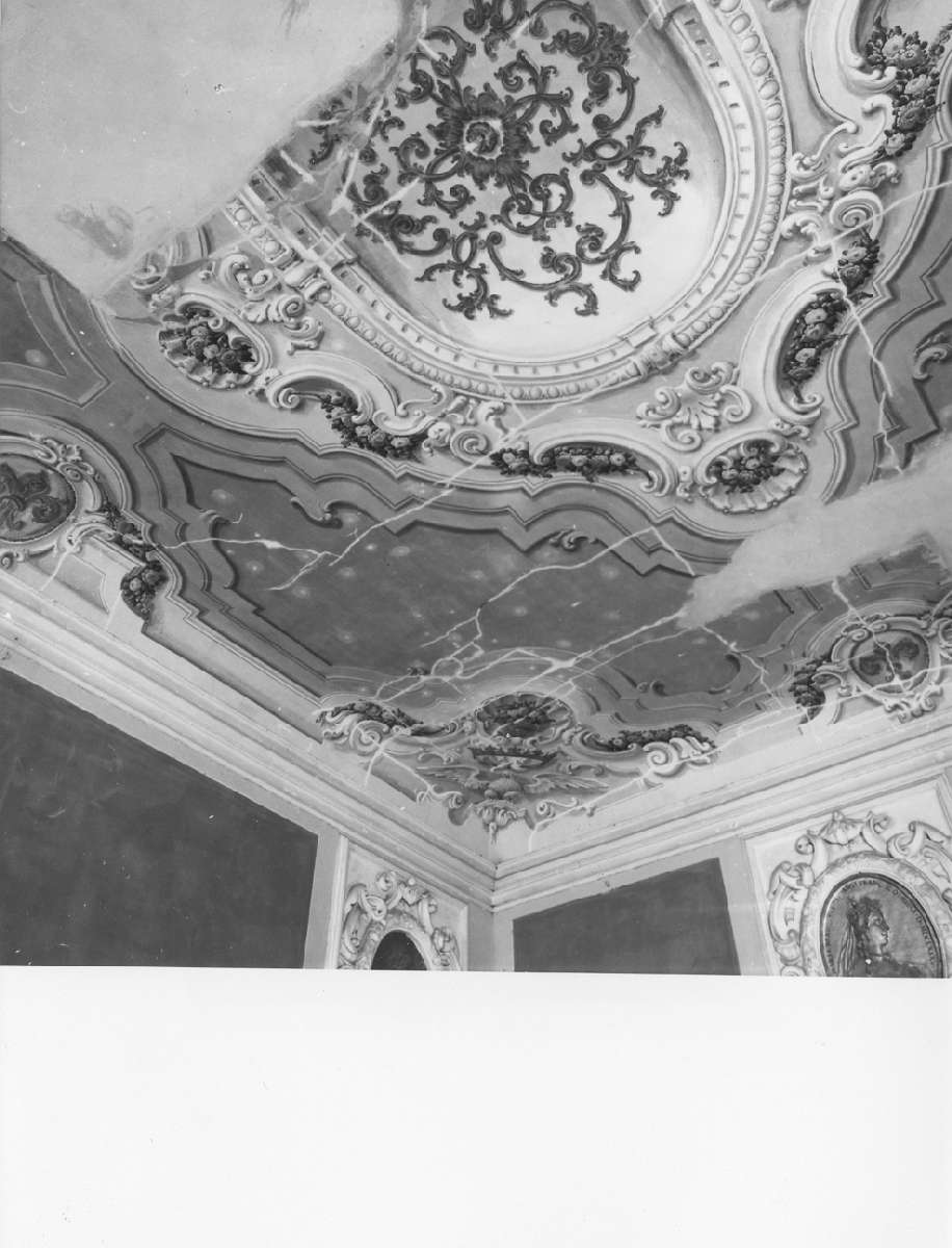 motivi decorativi floreali (soffitto dipinto, complesso decorativo) di Pagani Gian Filiberto (scuola) (seconda metà sec. XVIII)