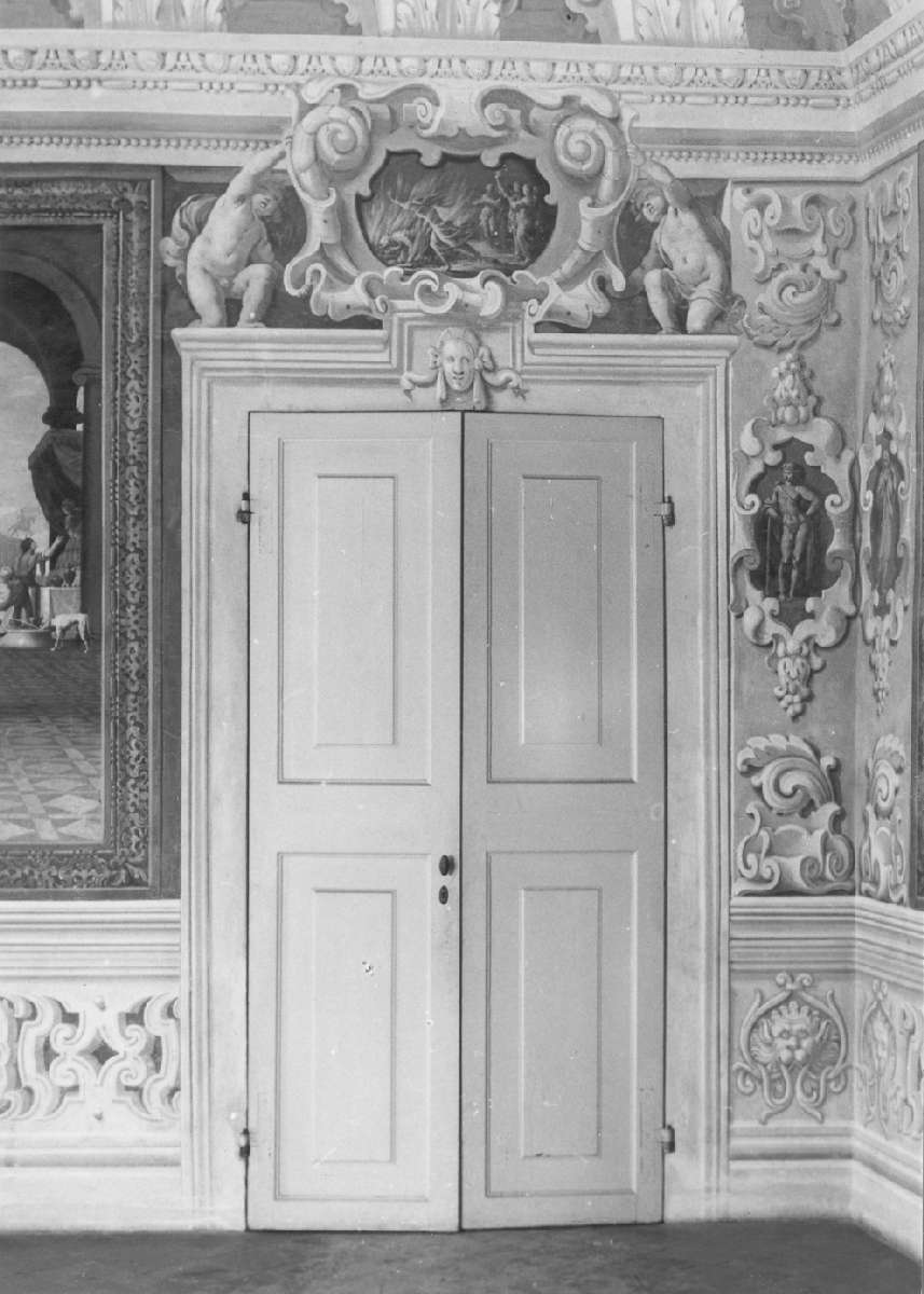 motivi decorativi architettonici con finta balaustrata e mensoloni (decorazione pittorica, complesso decorativo) di Boulanger Jean (attribuito), Viviani Ottavio (attribuito) (sec. XVII)