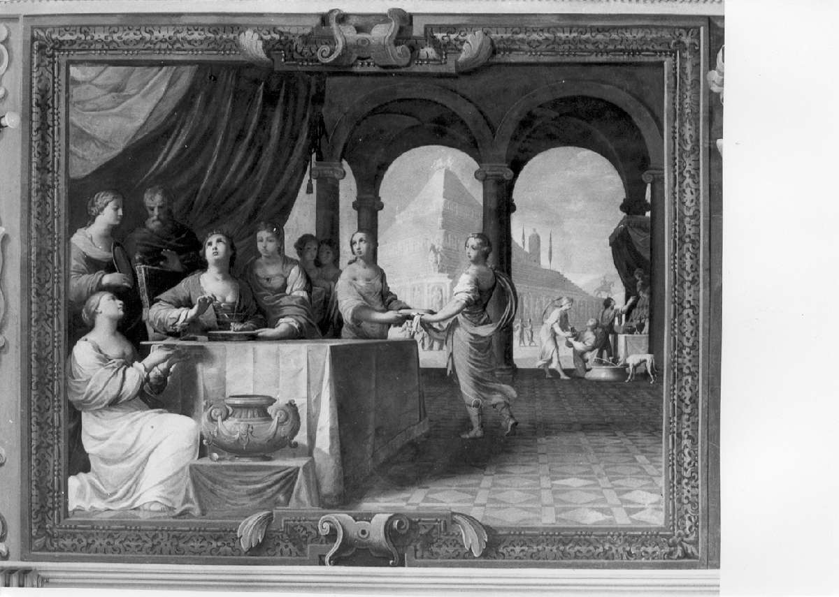 Artemisia che scioglie nella bevanda le ceneri di Mausolo (dipinto) di Boulanger Jean (sec. XVII)