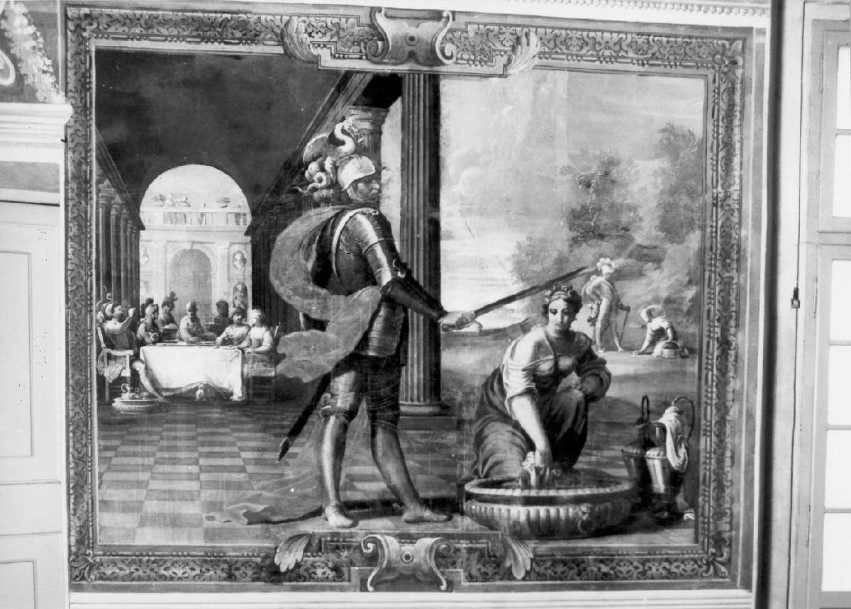 Rodomonte in atto di uccidere Isabella (dipinto) di Boulanger Jean (sec. XVII)