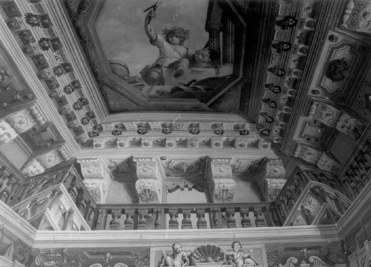 quadratura architettonica (dipinto, complesso decorativo) di Viviani Ottavio (attribuito) (sec. XVII)
