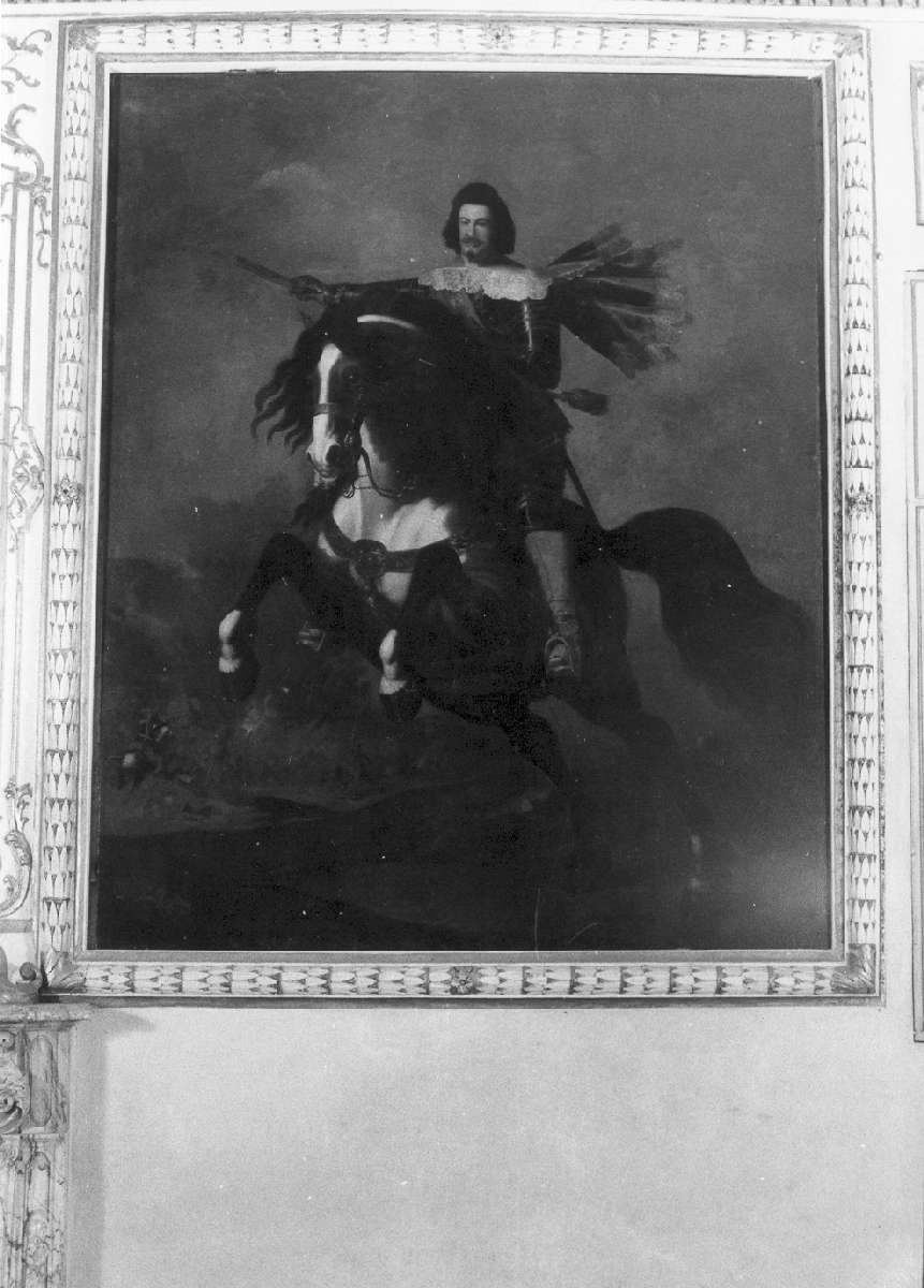 ritratto del principe Luigi d'Este a cavallo (dipinto) di Dauphin Oliviero detto Delfino (attribuito) (terzo quarto sec. XVII)