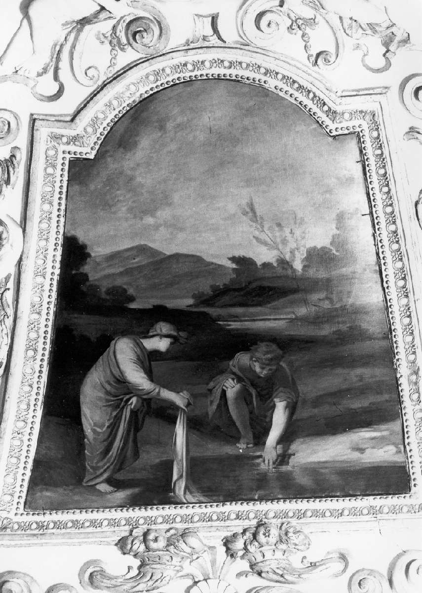 fonte che incendiava gli oggetti immersi in essa se sulle sue sponde veniva fatto un giuramento (dipinto) di Bigoni Venceslao (seconda metà sec. XIX)