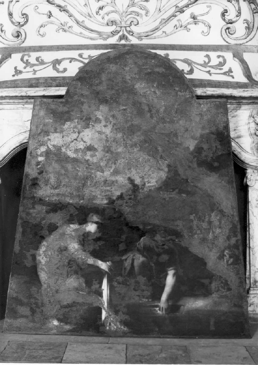 fonte che incendiava gli oggetti immersi se sulle rive si faceva un giuramento (dipinto) di Boulanger Jean (metà sec. XVII)