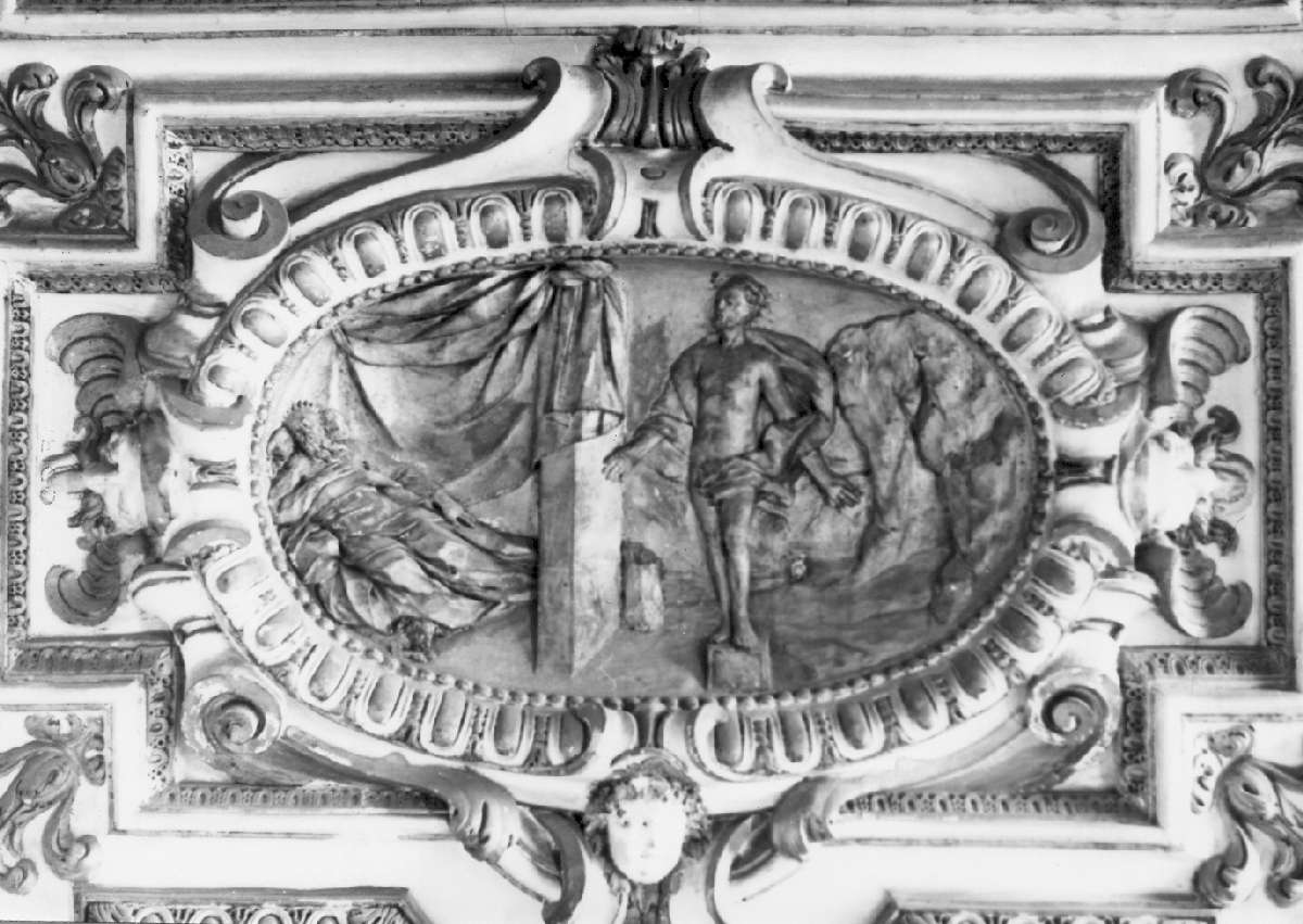 Nabuccodonosor sogna la statua con i piedi d'argilla (rilievo) di Colombi Luca (cerchia), Boulanger Jean (attribuito) (prima metà sec. XVII)