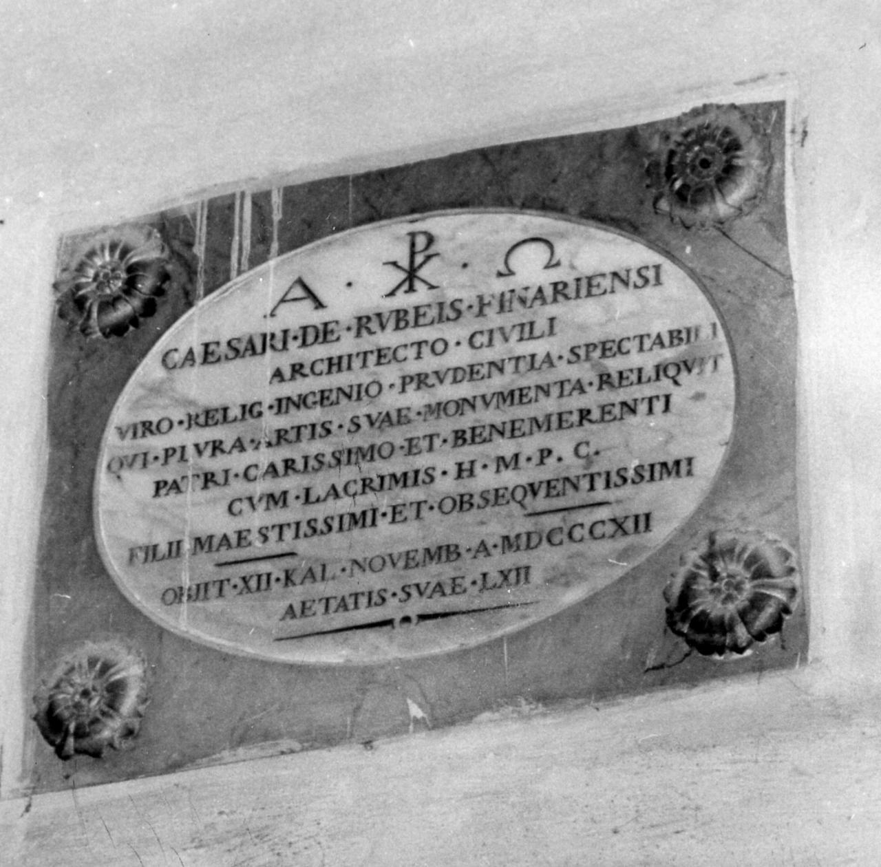 lapide tombale - bottega modenese (primo quarto sec. XIX)