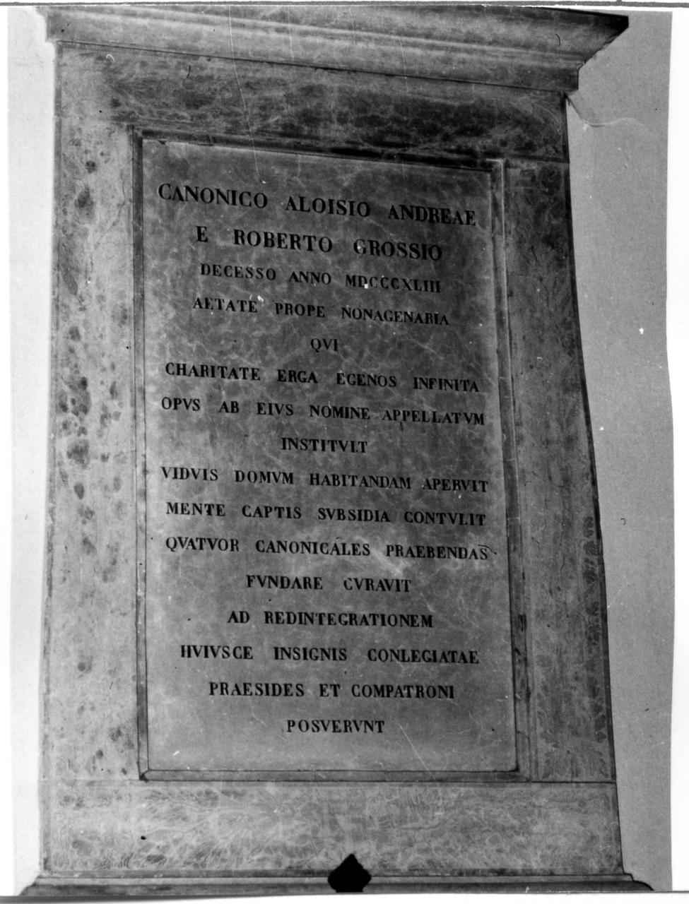 lapide tombale - bottega modenese (prima metà sec. XIX)