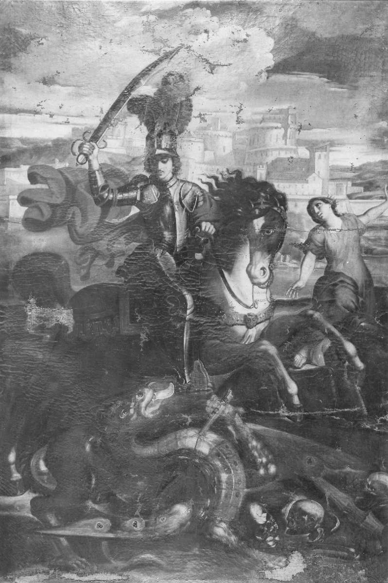 San Giorgio e il drago (dipinto) - ambito modenese (prima metà sec. XVII)