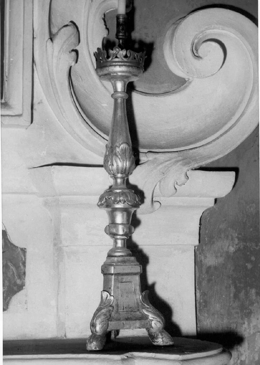 candeliere d'altare, serie - manifattura modenese (prima metà sec. XIX)