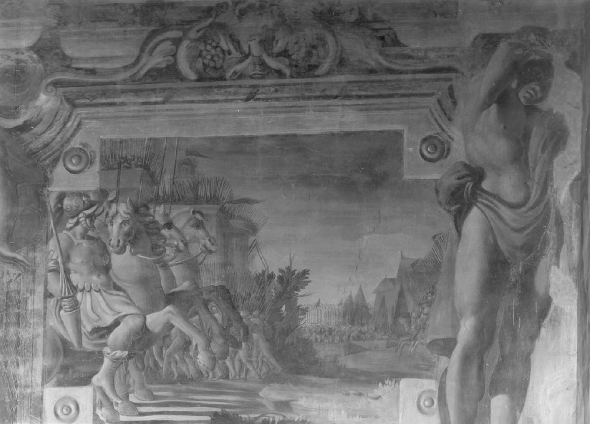 accampamento dell'esercito cristiano (dipinto, elemento d'insieme) di Battistelli Pier Francesco (e aiuti) (sec. XVII)