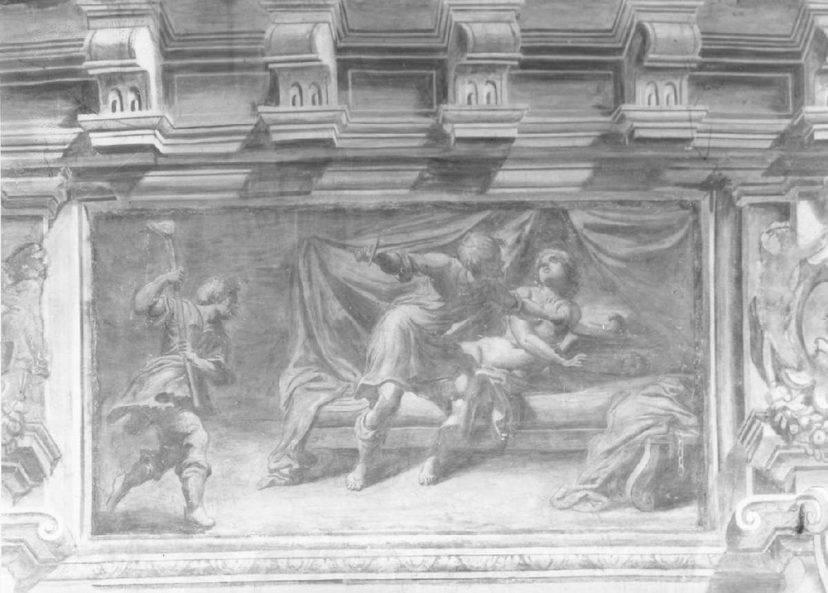 Tarquinio e Lucrezia (dipinto, elemento d'insieme) di Battistelli Pier Francesco (e aiuti) (sec. XVII)