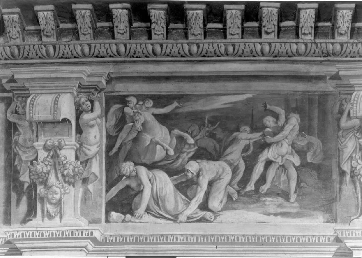ratto delle Sabine (dipinto, elemento d'insieme) di Battistelli Pier Francesco (e aiuti) (sec. XVII)