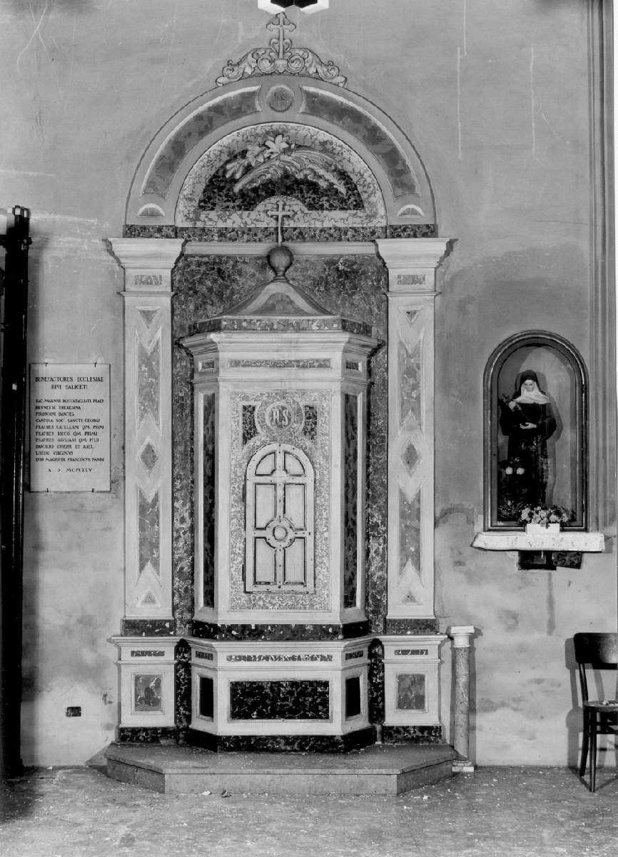 fonte battesimale, serie - manifattura reggiana (ultimo quarto sec. XIX)