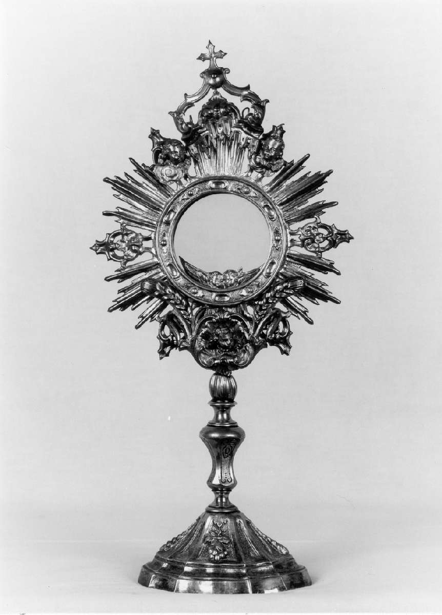 ostensorio - a raggiera - manifattura italiana (seconda metà sec. XIX)