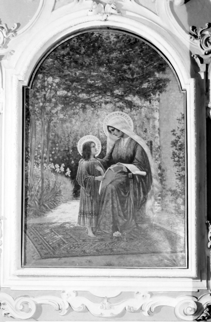 Maria Vergine bambina con Sant'Anna (dipinto) di Valli Augusto (sec. XIX)