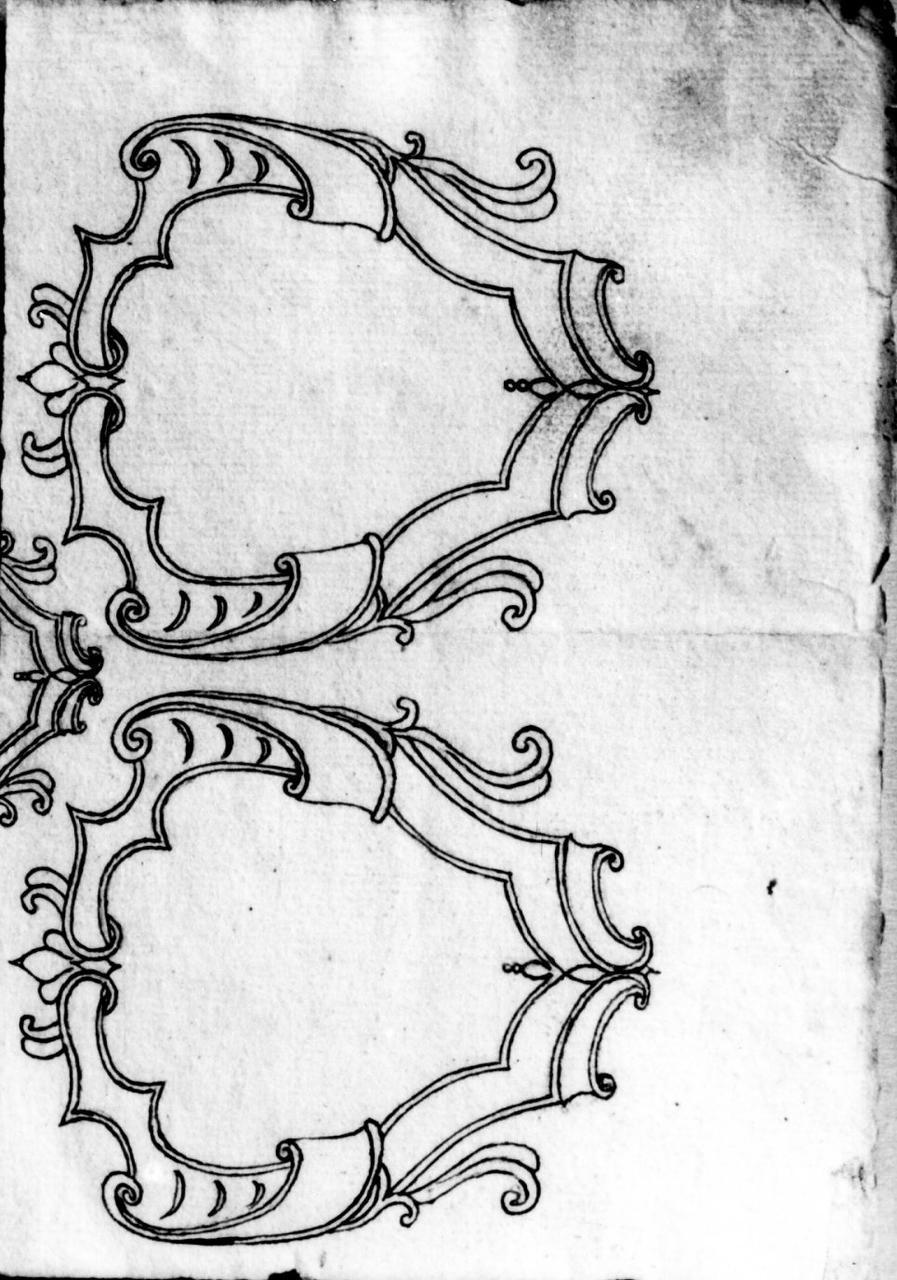 cartigli ornamentali (disegno) - ambito carpigiano (seconda metà sec. XVIII)